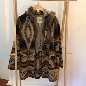 BB Dakota fur hooded tribal jacket